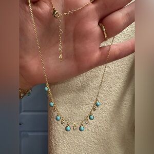 Gold and Turquoise Necklace